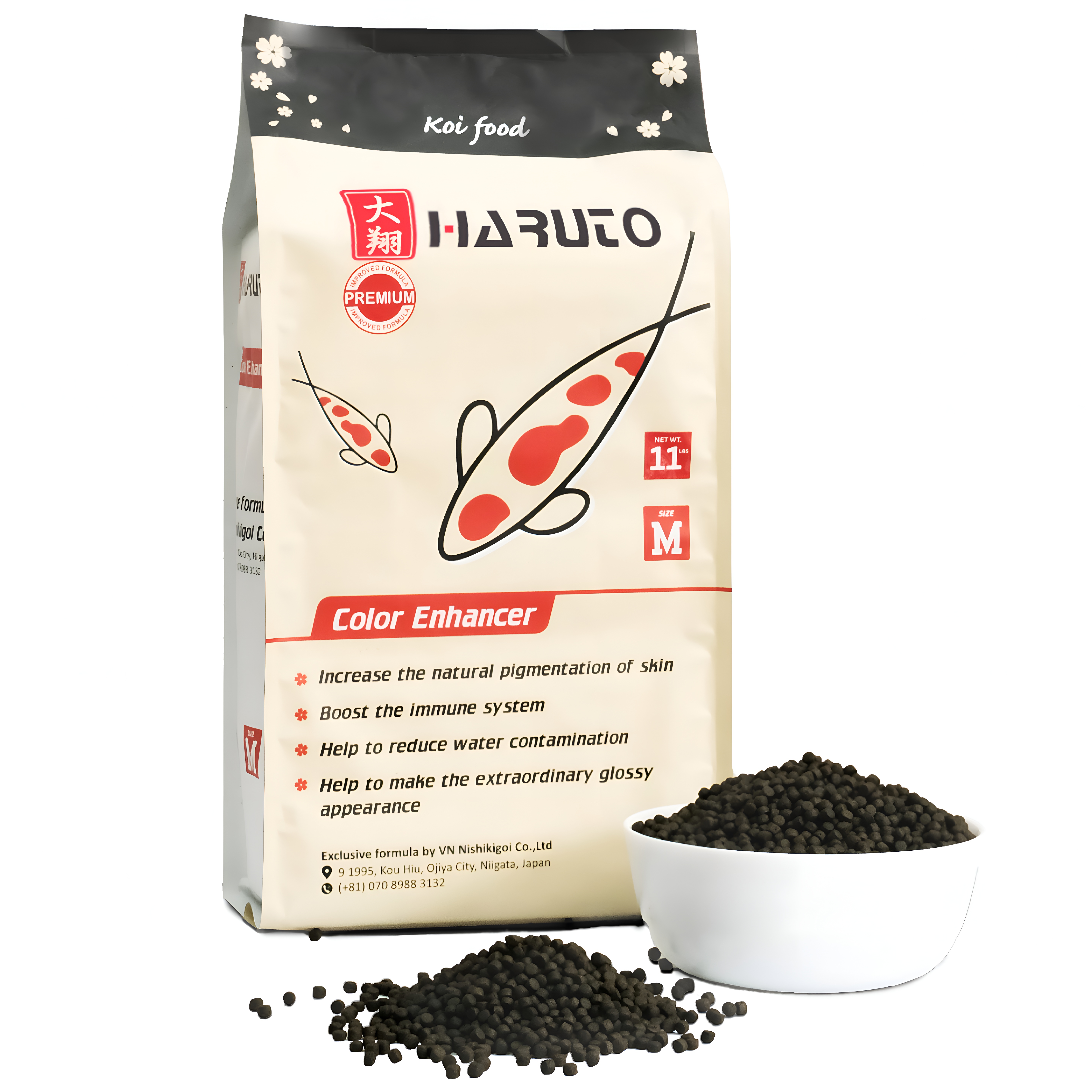 Haruto Color Enhancer Koi Food bag